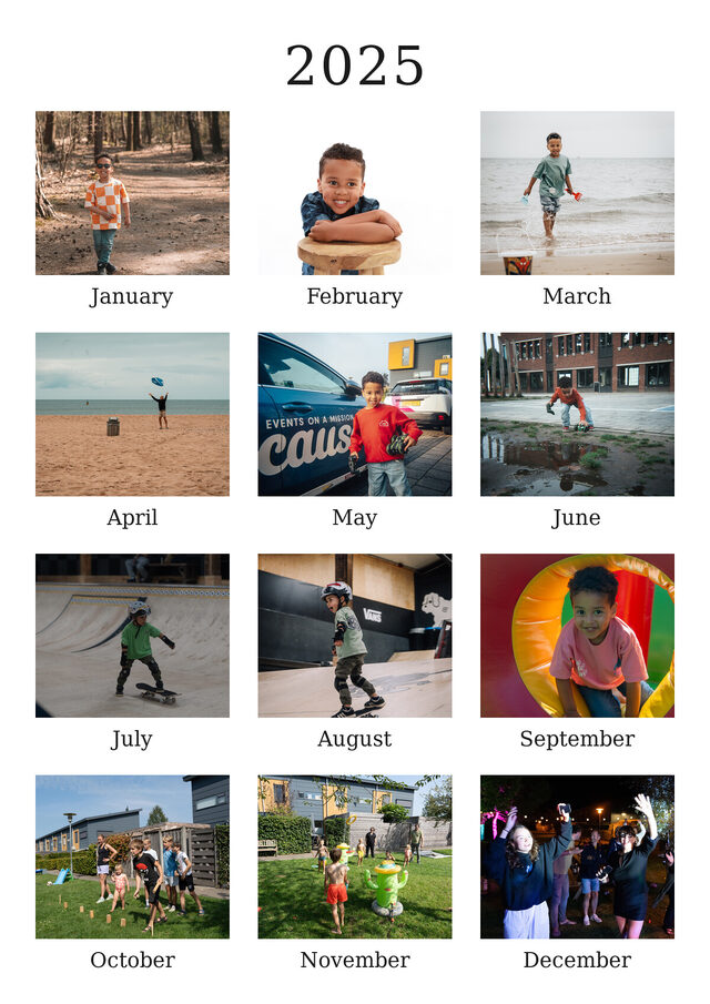 A year in photos poster example