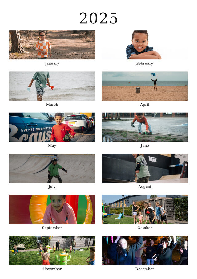 A Year in Photos — 2 × 6 example poster