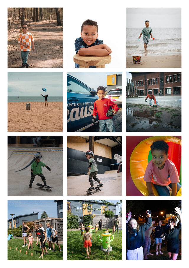Twelve Moments example poster — A year in photos